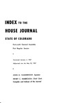 Index to the House Journal State of Colorado: Forty-sixth General Assembly First Regular Session