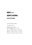 Index to the Senate Journal State of Colorado: Fifty-fifth General Assembly First Regular Session