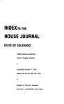 Index to the House Journal State of Colorado: Fiftieth General Assembly Second Regular Session