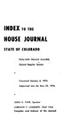 Index to the House Journal State of Colorado: Forty-ninth General Assembly Second Regular Session