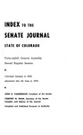 Index to the Senate Journal State of Colorado: Forty-eighth General Assembly Second Regular Session