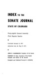 Index to the Senate Journal State of Colorado: Forty-eighth General Assembly First Regular Session by Colorado General Assembly