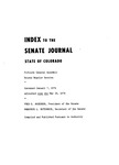 Index to the Senate Journal State of Colorado: Fiftieth General Assembly Second Regular Session