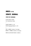 Index to the Senate Journal State of Colorado: Fiftieth General Assembly First Extraordinary Session