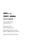 Index to the Senate Journal State of Colorado: Fifty-first General Assembly Second Regular Session by Colorado General Assembly