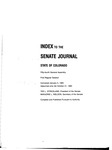 Index to the Senate Journal State of Colorado: Fifty-fourth General Assembly First Regular Session