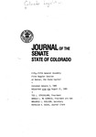 Journal of the Senate State of Colorado: Fifty-fifth General Assembly First Regular Session at Denver, the State Capitol