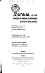 Journal of the House of Representatives State of Colorado: Fifty-fifth General Assembly First Regular Session at Denver, the State Capitol