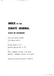 Index to the Senate Journal State of Colorado: Fifty-first General Assembly First Regular Session by Colorado General Assembly