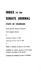 Index to the Senate Journal State of Colorado: Forty-seventh General Assembly First Regular Session