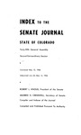 Index to the Senate Journal State of Colorado: Forty-fifth General Assembly Second Extraordinary Session by Colorado General Assembly