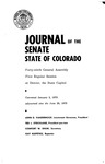 Journal of the Senate State of Colorado: Forty-ninth General Assembly First Regular Session at Denver, the State Capitol by Colorado General Assembly