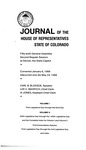 Journal of the House of Representatives State of Colorado: Fifty-sixth General Assembly Second Regular Session at Denver, the State Capitol