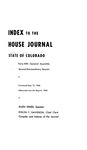 Index to the House Journal State of Colorado: Forty-fifth General Assembly Second Extraordinary Session