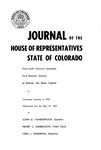 Journal of the House of Representatives State of Colorado: Forty-sixth General Assembly First Regular Session at Denver, the State Capital by Colorado General Assembly