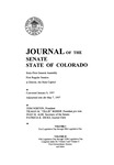 Journal of the Senate State of Colorado: Sixty-first General Assembly First Regular Session at Denver, the State Capitol by Colorado General Assembly