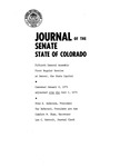 Journal of the Senate State of Colorado: Fiftieth General Assembly First Regular Session at Denver, the State Capitol