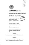 Journal of the House of Representatives State of Colorado: Fifty-ninth General Assembly Second Regular Session at Denver, the State Capitol by Colorado General Assembly