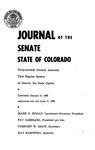 Journal of the Senate State of Colorado Forty-seventh General Assembly First Regular Session at Denver, the State Capitol: Convened January 8, 1969 adjourned sine die June 17, 1969. by Colorado General Assembly