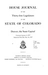 House Journal of the Thirty-first Legislature of the State of Colorado at Denver, the State Capital: Convened January 6, 1937. Adjourned Sine Die, May 14, 1937