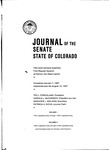 Journal of the Senate State of Colorado: Fifty-sixth General Assembly First Regular Session at Denver, the State Capitol