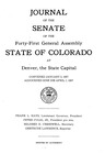 Journal of the Senate of the Forty-first General Assembly State of Colorado at Denver, the State Capital: Convened January 2, 1957 adjourned sine die April 1, 1957 by Colorado General Assembly