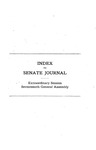 Index to Senate Journal: Extraordinary Session Seventeenth General Assembly