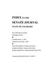 Index to the Senate Journal State of Colorado: Sixty-Fifth General Assembly First Regular Session