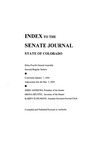 Index to the Senate Journal State of Colorado: Sixty-Fourth General Assembly Second Regular Session