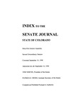 Index to the Senate Journal Sate of Colorado: Sixty-First General Assembly Second Extraordinary Session at Denver, the State Capitol by Colorado General Assembly