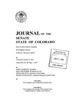 Journal of the Senate State of Colorado: Sixty-Fourth General Assembly First Regular Session at Denver, the State Capitol by Colorado General Assembly