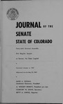 Journal of the Senate of the State of Colorado: Forty-sixth General Assembly First Regular Session at Denver, the State Capitol