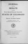 Journal of the Senate of the Forty-second General Assembly State of Colorado at Denver, the State Capital: Convened January 7, 1959 by Colorado General Assembly