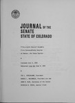 Journal of the Senate State of Colorado: Fifty-eighth General Assembly First Extraordinary Session at Denver, the State Capitol