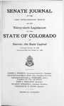 Senate Journal of the First Extraordinary Session of the Thirty-sixth Legislature of the State of Colorado at Denver, the State Capital