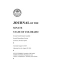Journal of the Senate State of Colorado Seventy-Fourth General Assembly Second Extraordinary Session at Denver, the State Capitol