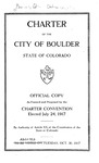 Charter of the City of Boulder State of Colorado