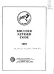 Boulder Revised Code 1981