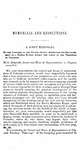 A Joint Memorial To the Congress of the United States, Asking for the Establishment of a Mining Bureau within the limits of the Territory of Colorado.