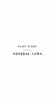 Part First - General Law