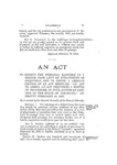 To exempt the personal earnings of a debtor from levy of attachments or execution, and to amend a certain section of an act entitled 