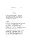 To compel marshals in cities of second class, and incorporated towns, to give bond, making it a misdemeanor to enter upon the discharge of their duties until such bond has been given and approved, and providing a penalty for a failure to comply herewith.