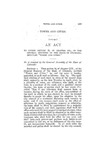 To amend section 85 of chapter CIX., of the General Statutes of the state of Colorado, entitled "Towns and Cities." by Colorado General Assembly