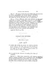 To compel the owners of canals and ditches situated within cities of the first class, or cities existing by special charter, of a population equal to or exceeding said cities of the first class, to confine, flume and cover the same at their won expense.