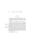 To amend section one (1) of an act entitled "An act authorizing the board of county commissioners of Jefferson County to reimburse Charles T. Clark, County Treasurer of Jefferson County, Colorado," approved April 2, 1885. by Colorado General Assembly