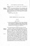 To Provide for the Construction of One or More Reservoirs on or near the Head-Waters of Saguache Creek in Saguache County, Colorado, to Appropriate Money for the Payment of the Same, and to Provide for the Regulation of the Flow of Water Therefrom, and to Provide a Penalty for Interfering with or Damaging Such Reservoirs.