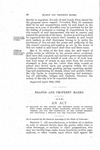 In Relation to the Brands and Property Marks of Bottles, Kegs, Casks, Barrels, Boxes, Fountains, Syphons and Other Vessels and for the Protection of the Owner Thereof, and Providing a Penalty for the Violation Hereof. by Colorado General Assembly