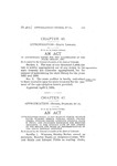 Appropriating Money to Pay Stanley Stokes, Maurice Hayes, Willard Steele, Edward Pitkin, Thomas Uzzell, William Norrid, Lorraine Stryker, Olive B. Frink and Francisco Rodriguez for Services Rendered in the Opening Days of the Session of the Senate and House of Representatives of the Tenth General Assembly.