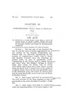 To Construct a State Wagon Road from a Point on Grand River, in Grand County, Across the Main Range Over Buchanan Pass to the Town of Ward, in Boulder County, and Make an Appropriation Therefor. by Colorado General Assembly