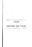 Index to Chapters and Titles. by Colorado General Assembly